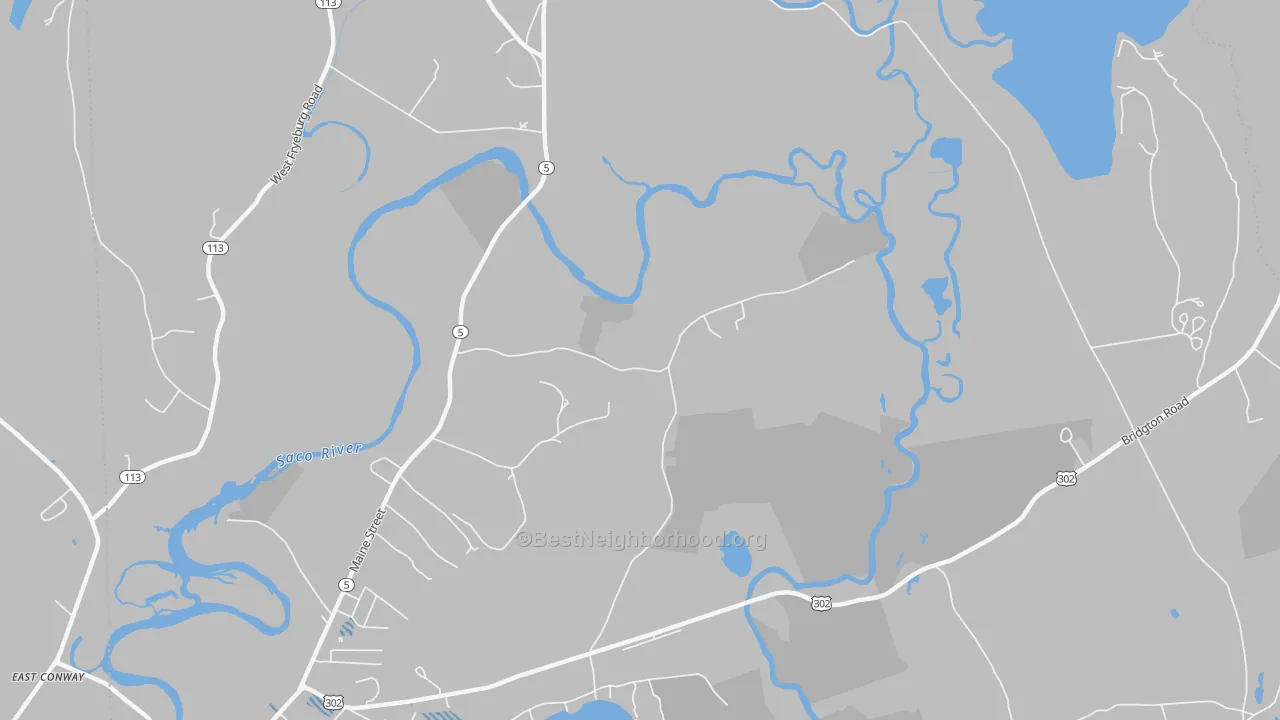 Transit Grade map of Fryeburg Center, ME