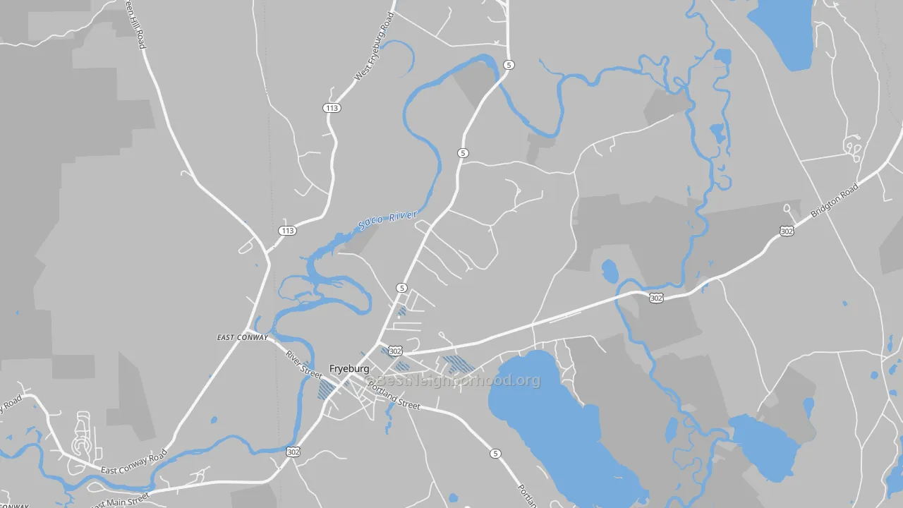 Transit Grade map of Fryeburg, ME