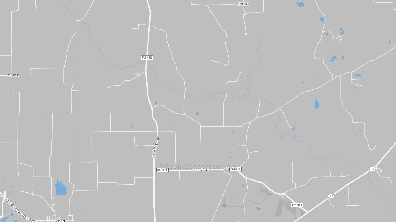 Transit Grade map of Fulbright, TX