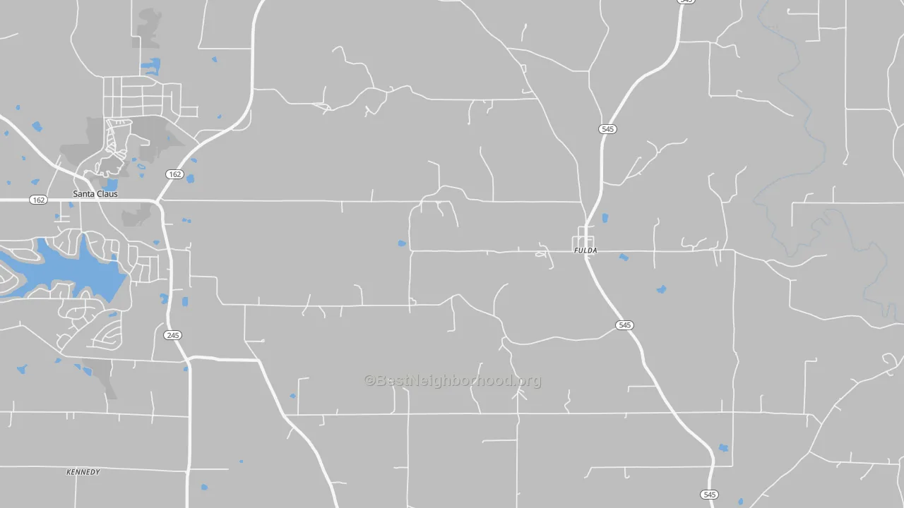 Transit Grade map of Fulda, IN