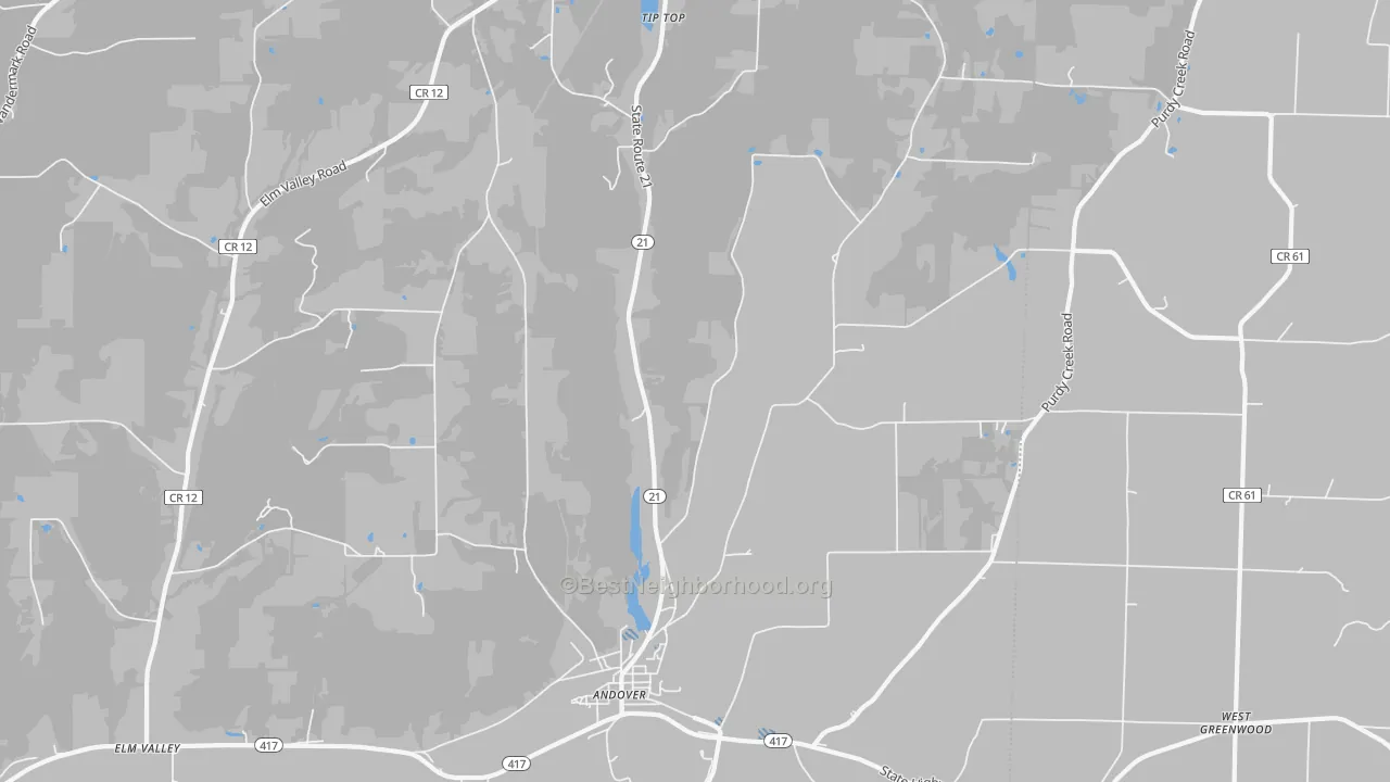 Transit Grade map of Fulmer Valley, NY