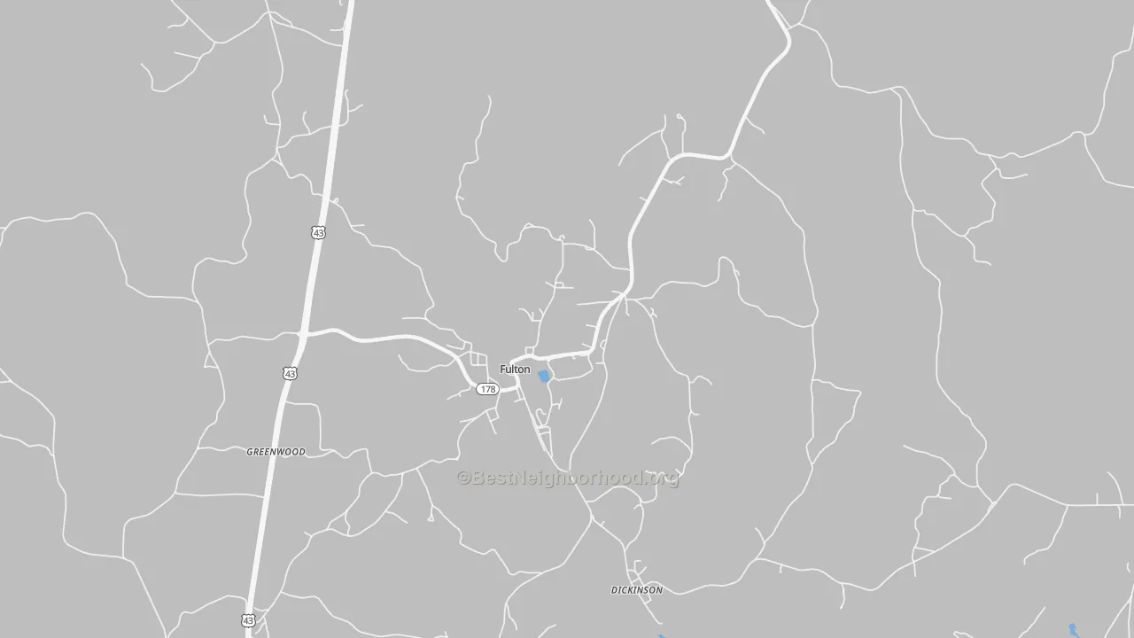 Transit Grade map of Fulton, AL