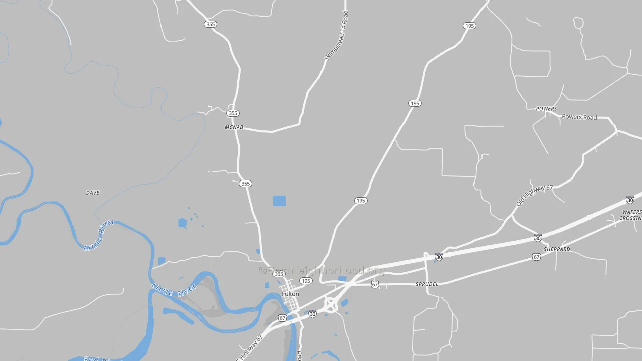 Transit Grade map of Fulton, AR