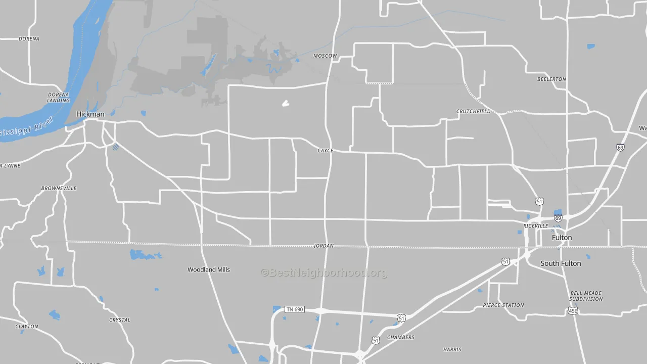 Transit Grade map of Fulton County, KY