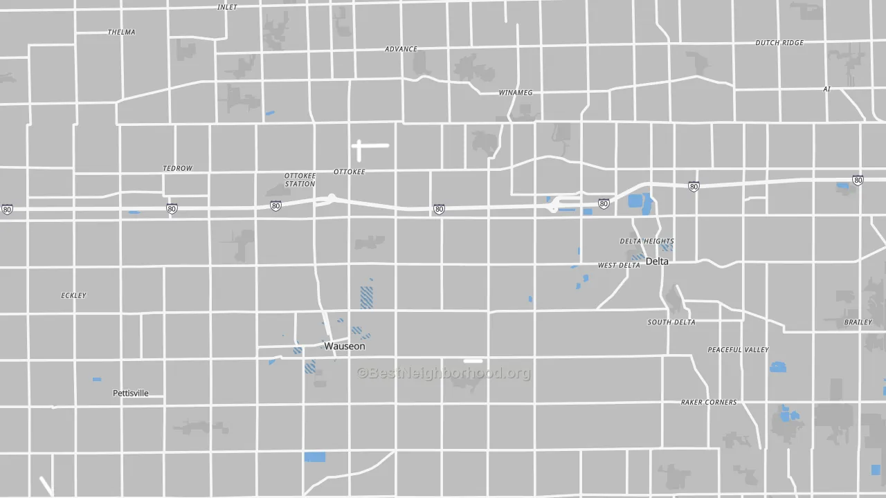 Transit Grade map of Fulton County, OH