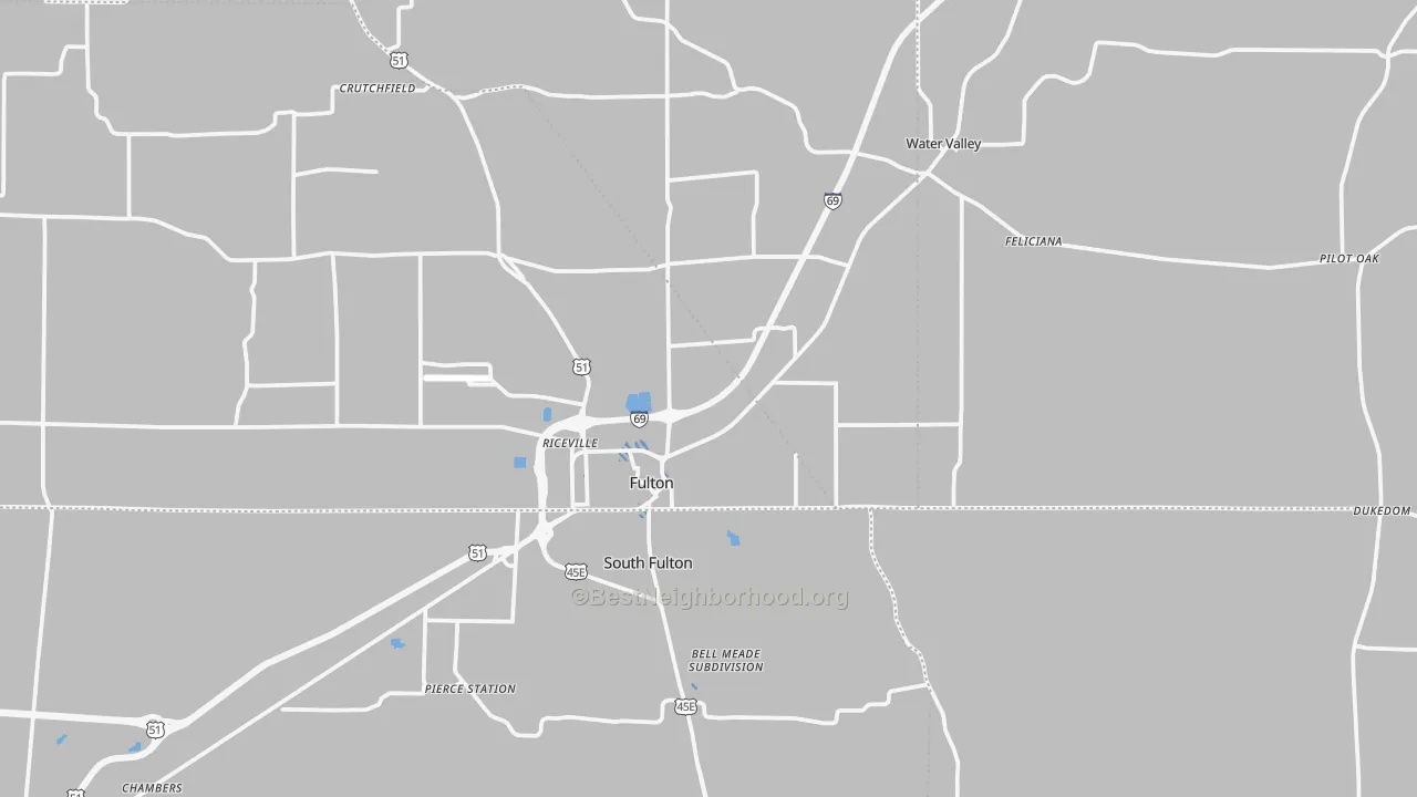 Transit Grade map of Fulton, KY