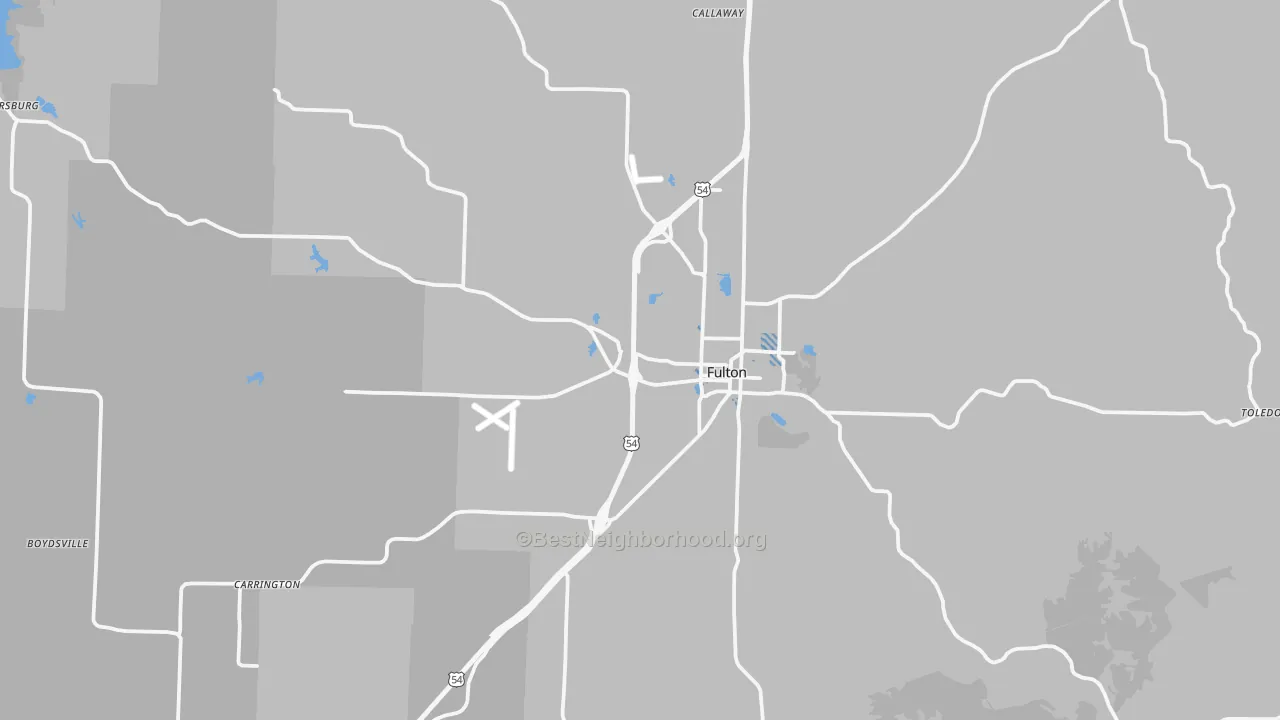 Transit Grade map of Fulton, MO