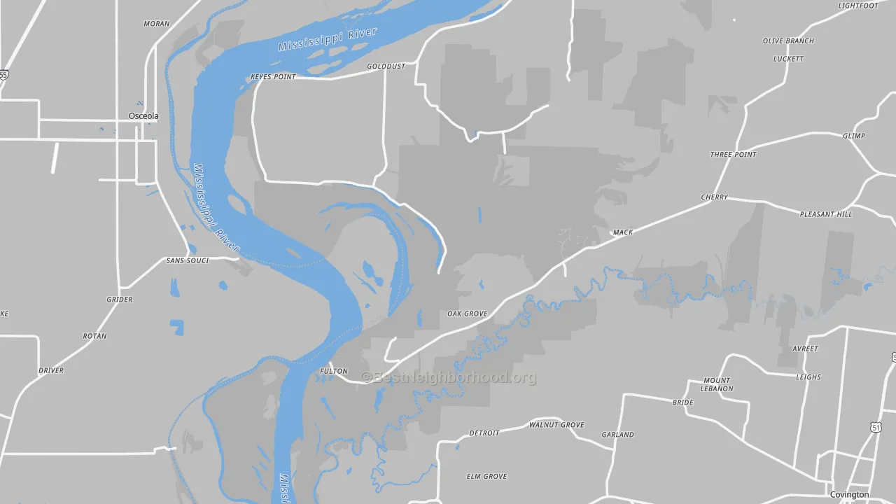 Transit Grade map of Fulton, TN