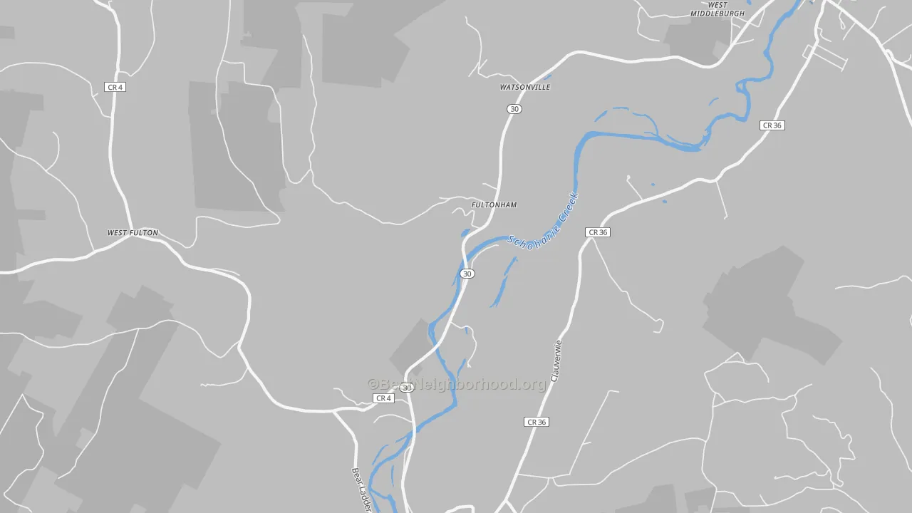 Transit Grade map of Fultonham, NY