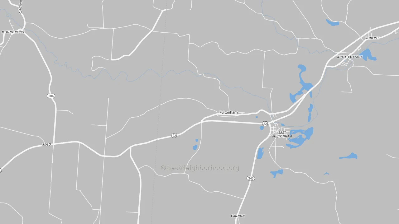 Transit Grade map of Fultonham, OH