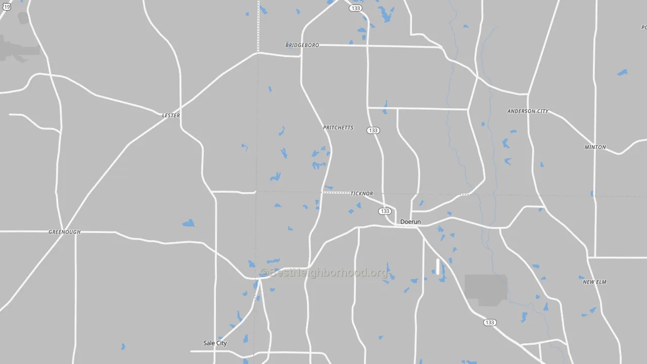 Transit Grade map of Funston, GA