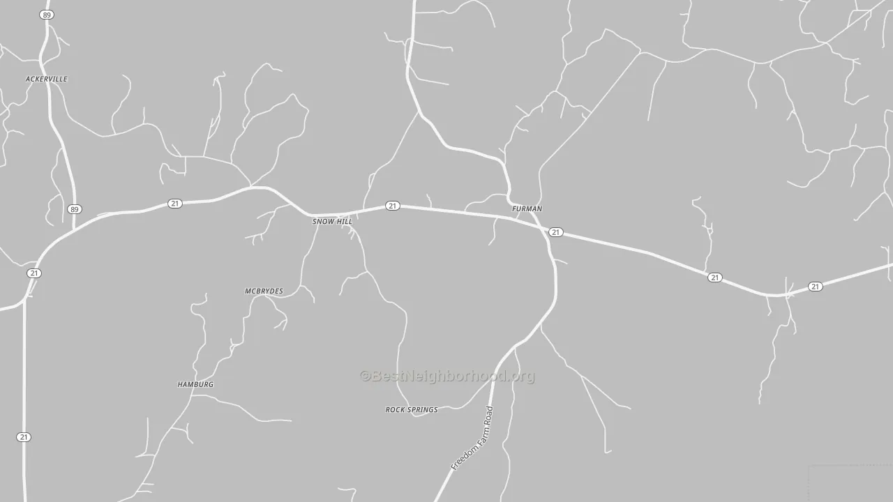Transit Grade map of Furman, AL