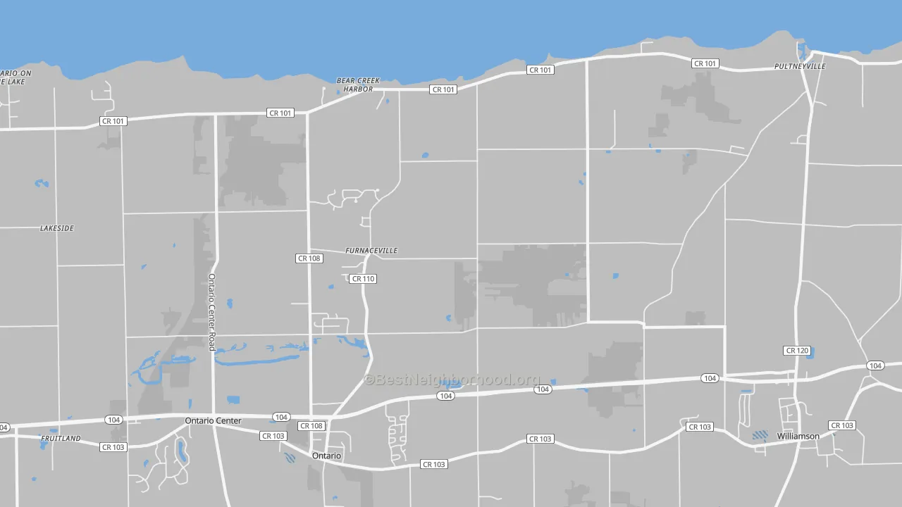 Transit Grade map of Furnaceville, NY