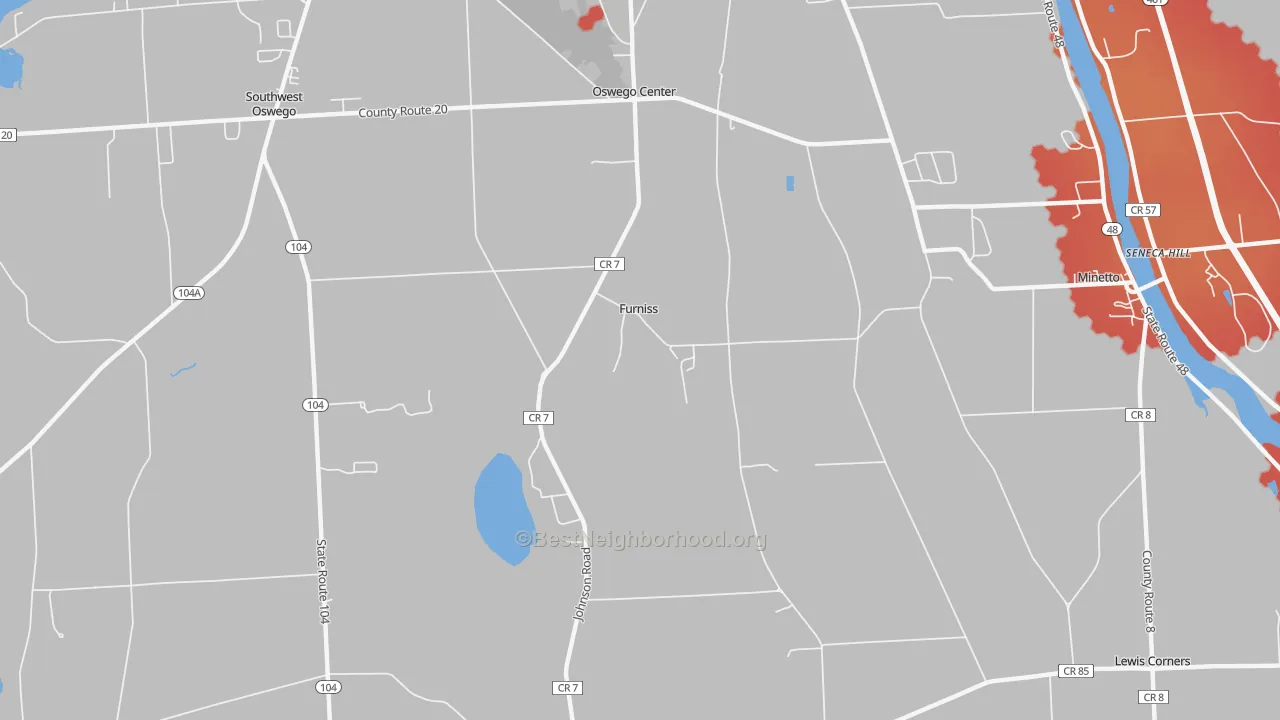 Transit Grade map of Furniss, NY