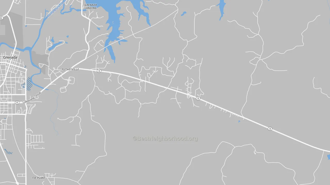 Transit Grade map of Futheyville, MS