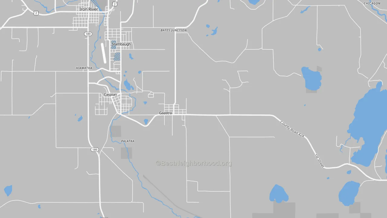 Transit Grade map of Gaastra, MI