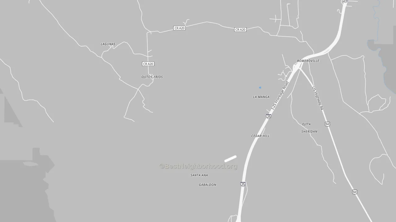 Transit Grade map of Gabaldon, NM