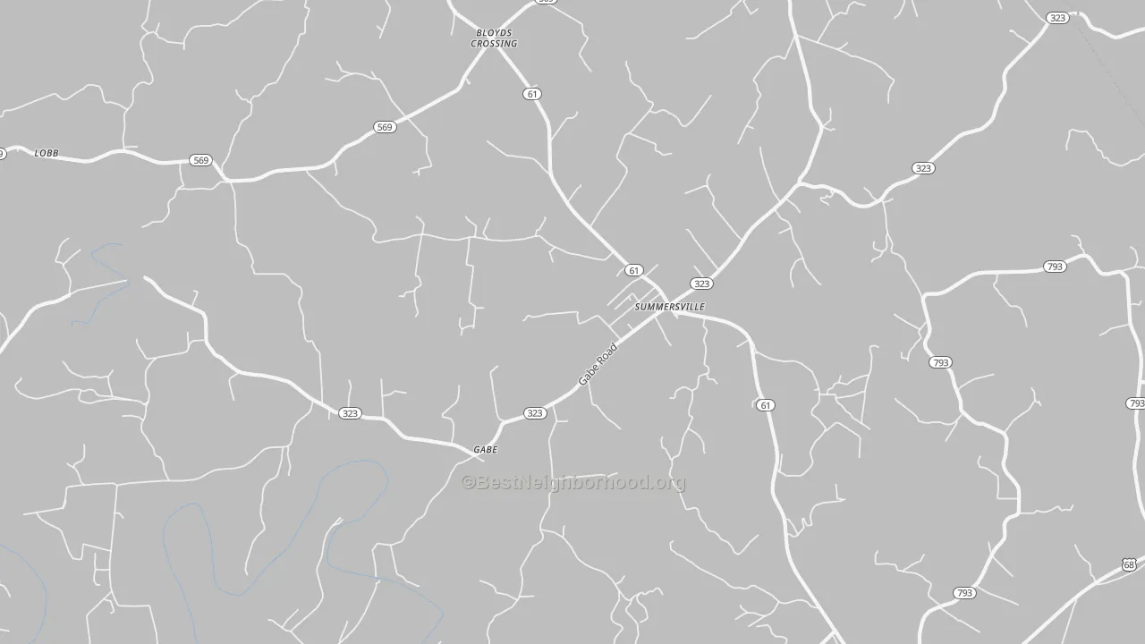 Transit Grade map of Gabe, KY