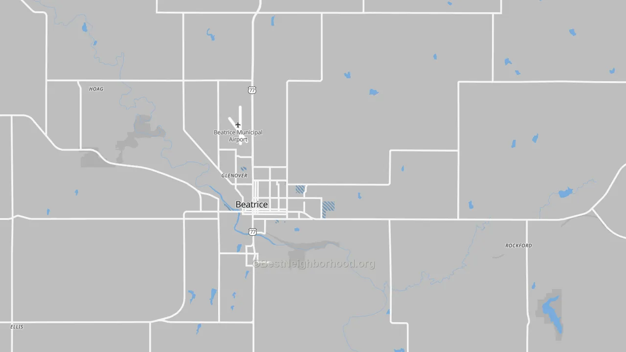 Transit Grade map of Gage County, NE