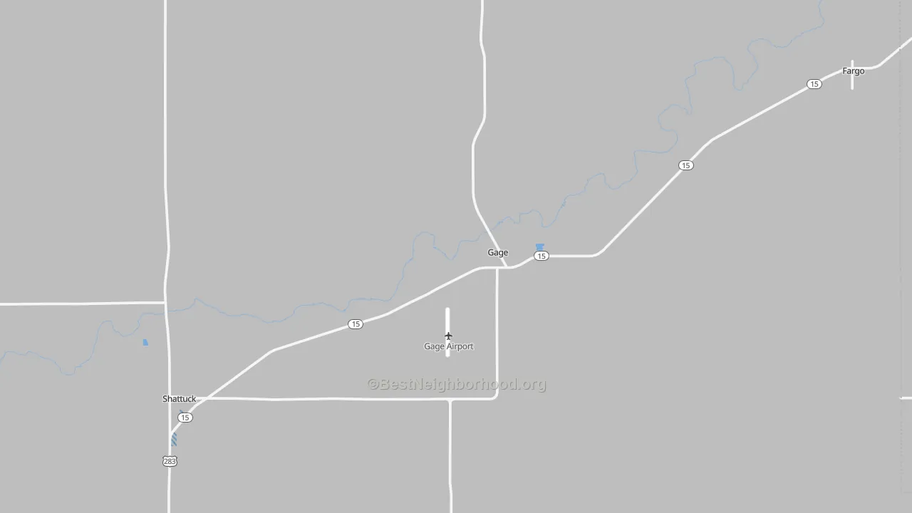 Transit Grade map of Gage, OK