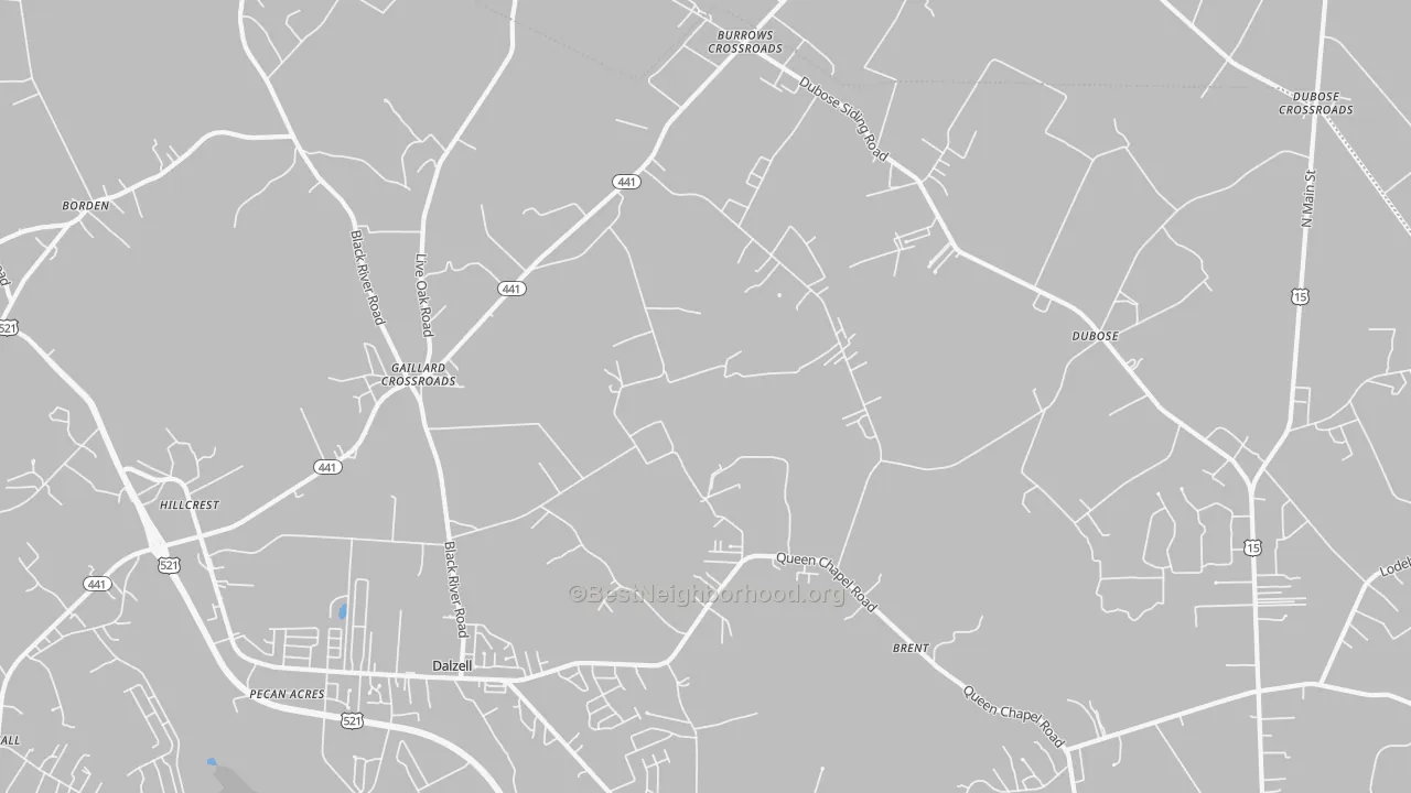 Transit Grade map of Gaillard Crossroads, SC