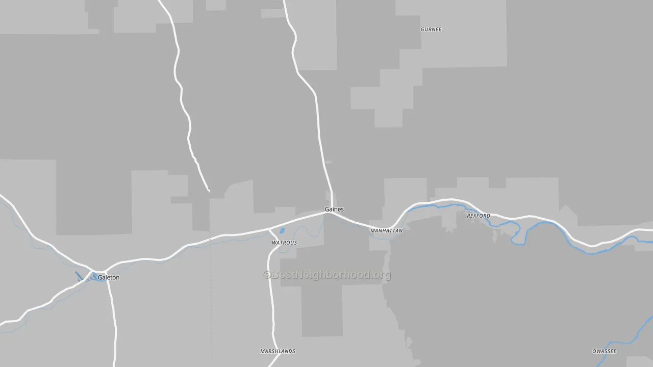 Transit Grade map of Gaines, PA