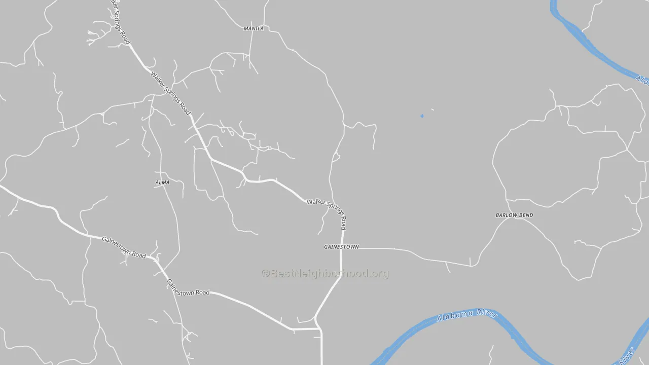 Transit Grade map of Gainestown, AL