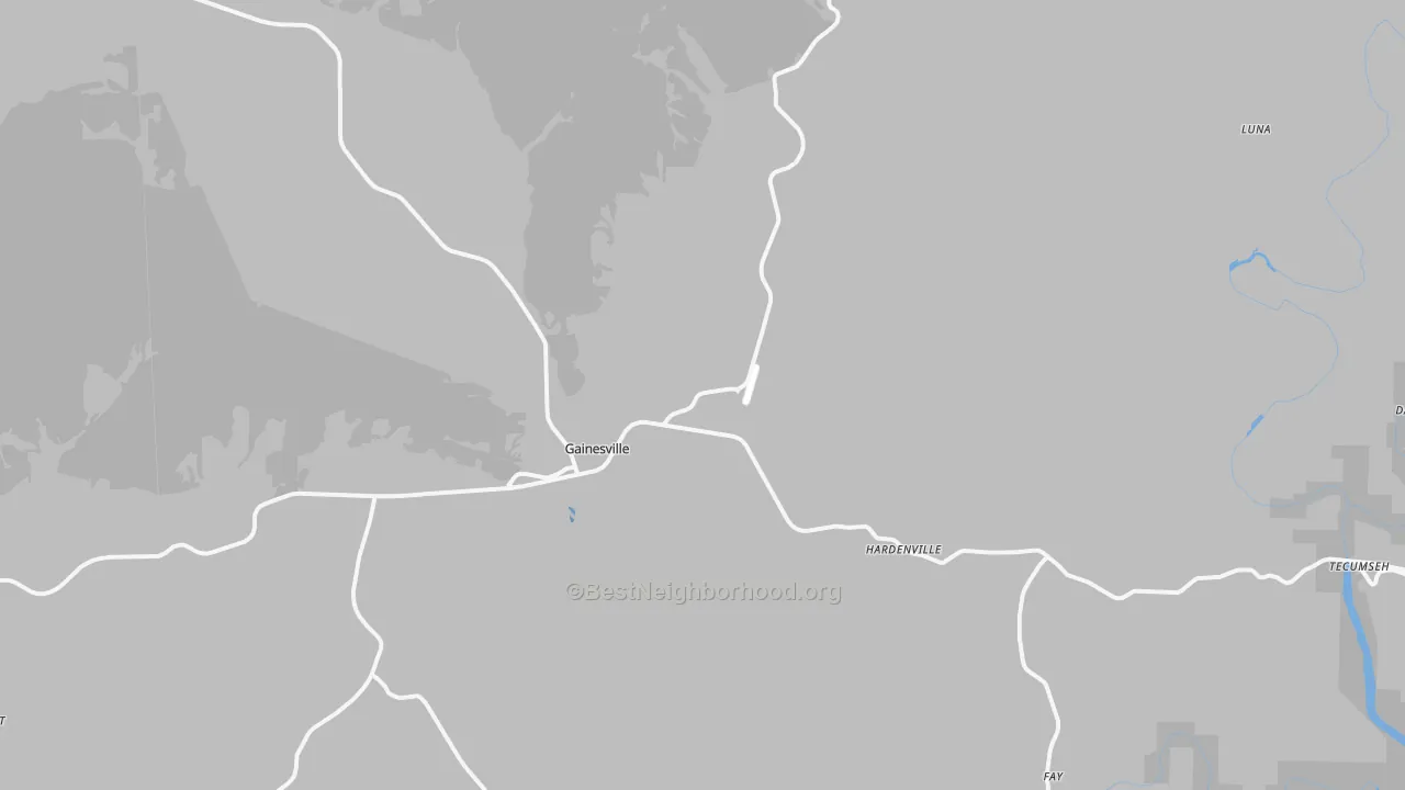 Transit Grade map of Gainesville, MO