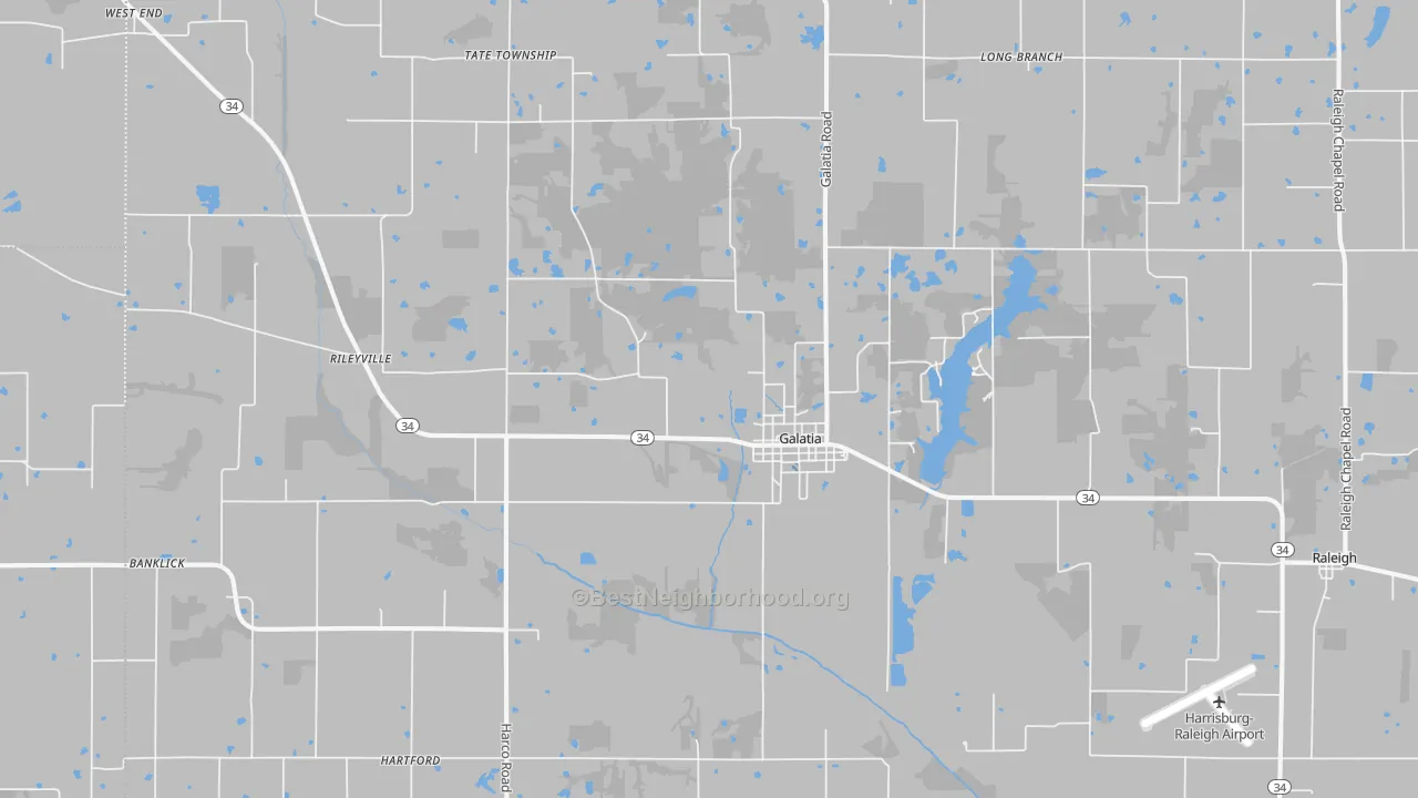 Transit Grade map of Galatia, IL