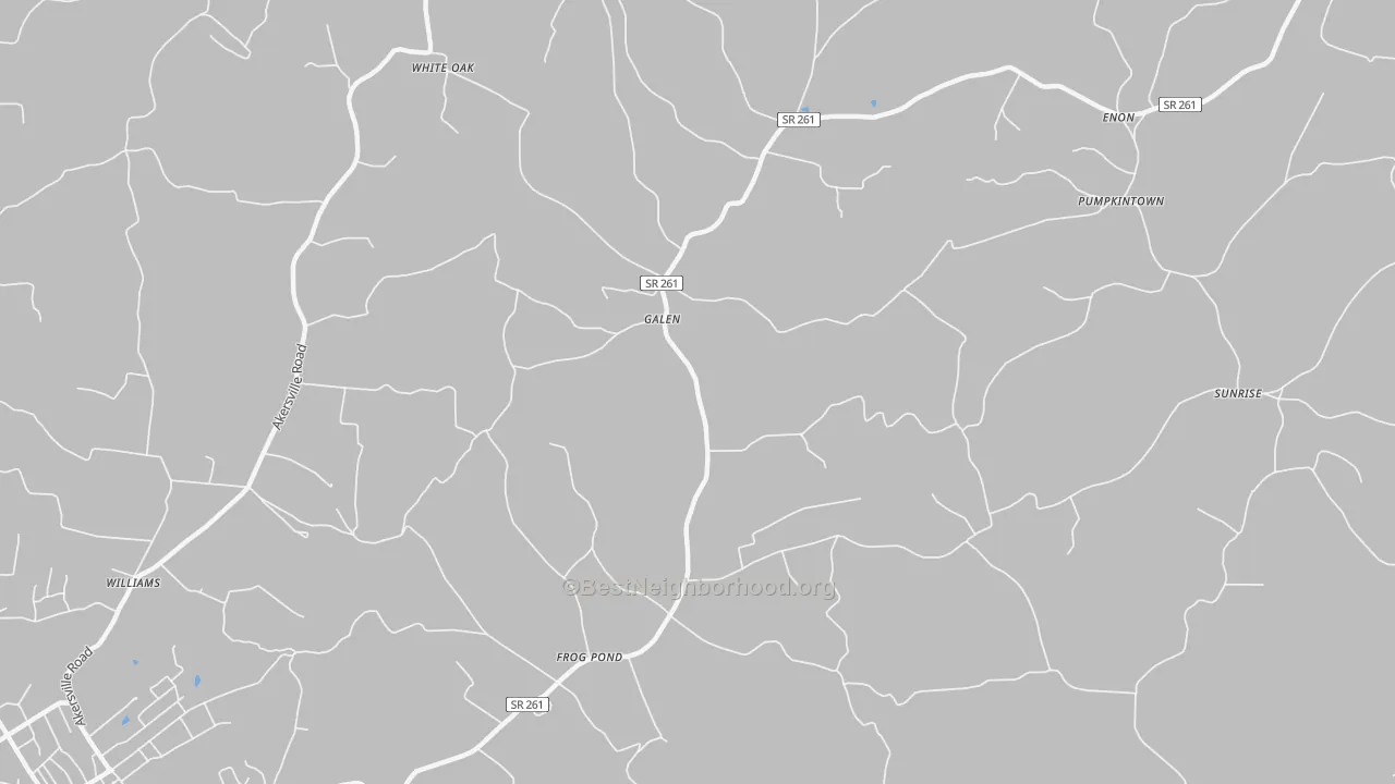 Transit Grade map of Galen, TN