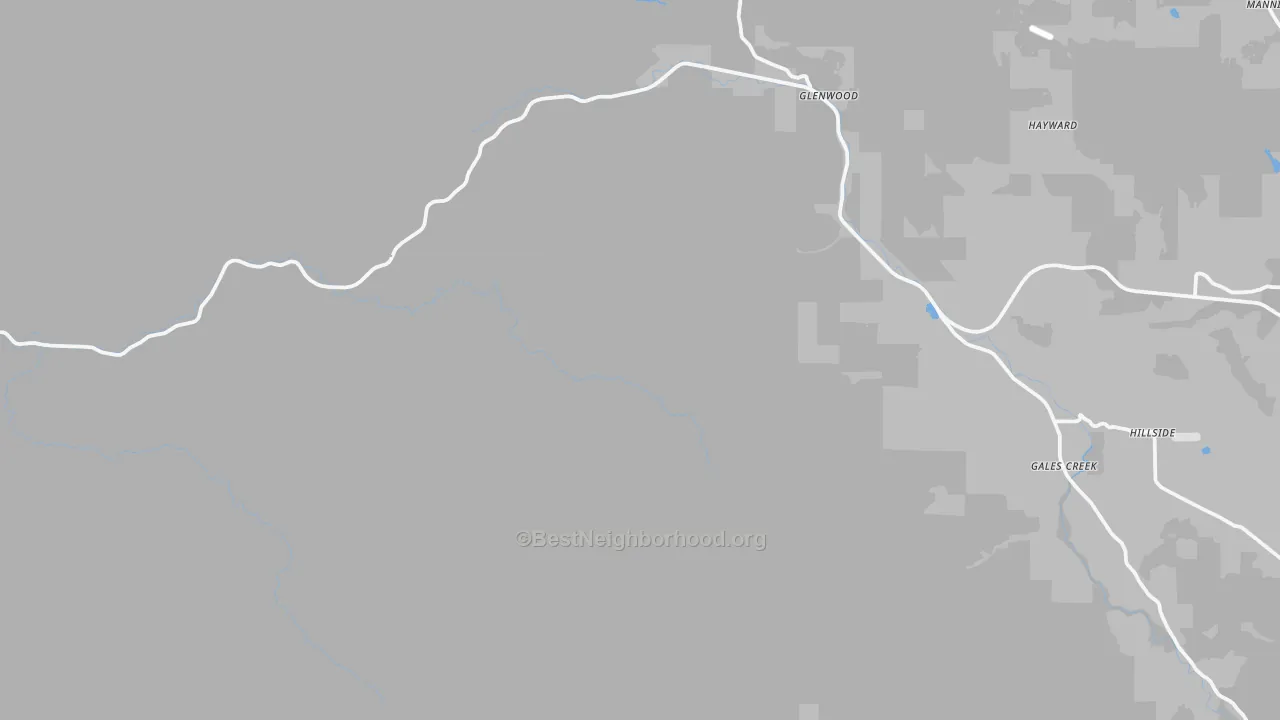 Transit Grade map of Gales Creek, OR