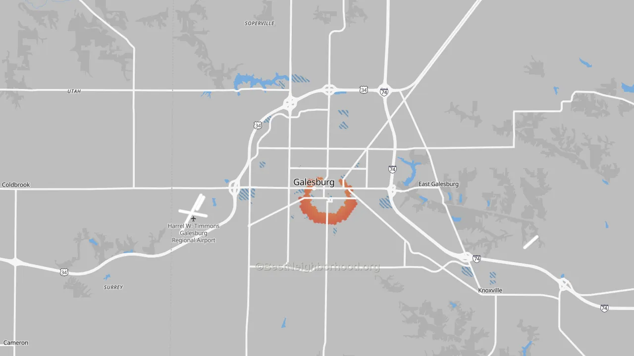 Transit Grade map of Galesburg, IL