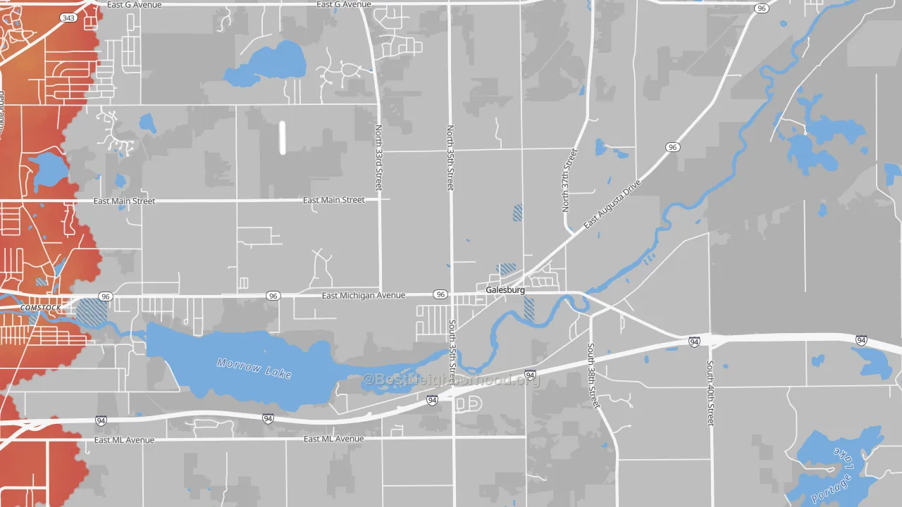 Transit Grade map of Galesburg, MI