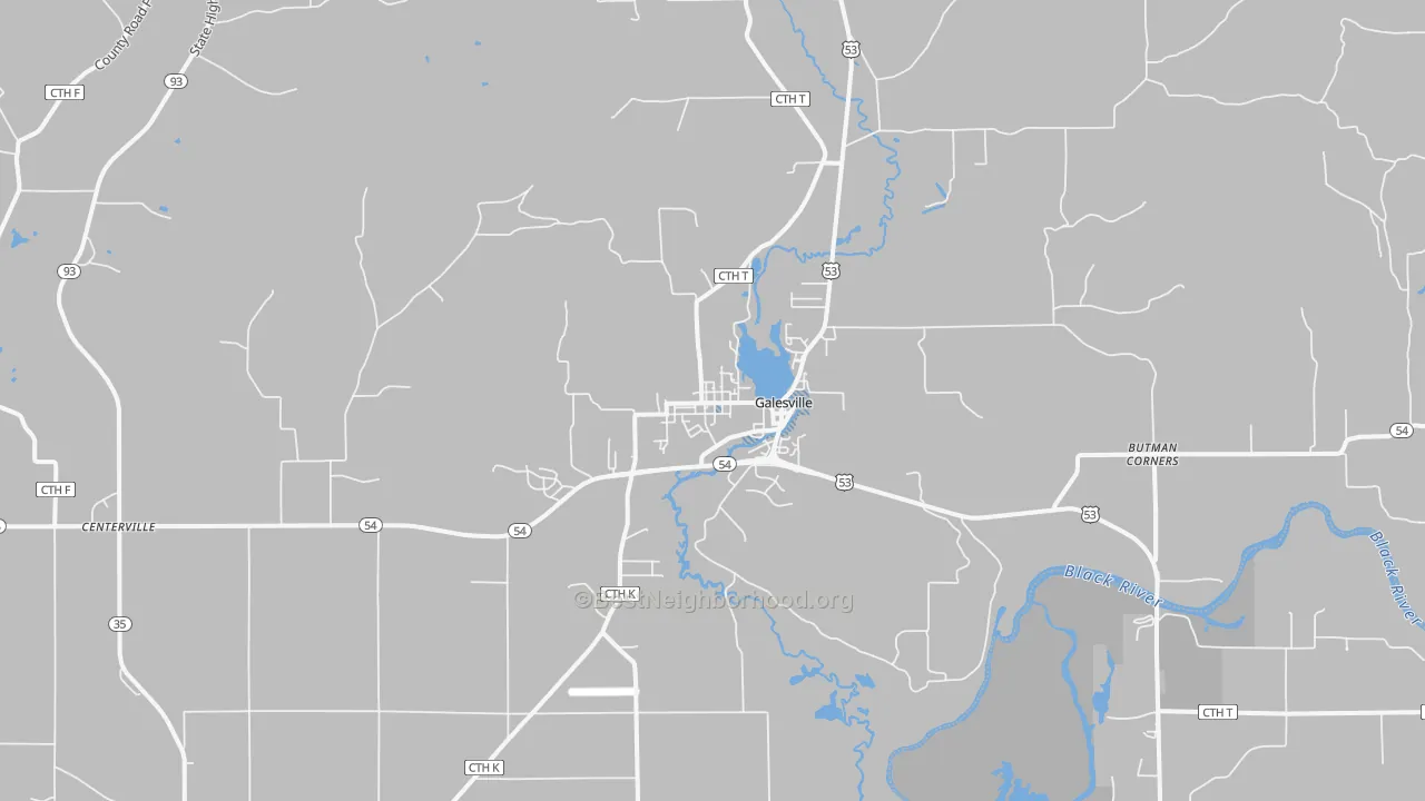 Transit Grade map of Galesville, WI