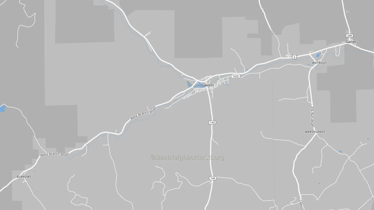 Transit Grade map of Galeton, PA