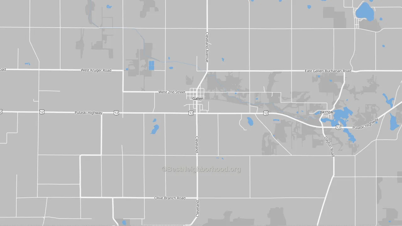 Transit Grade map of Galien, MI