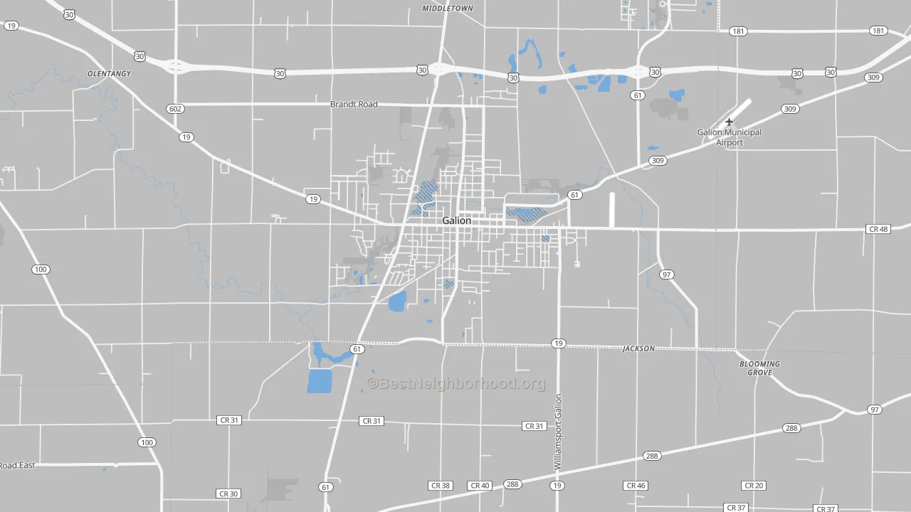 Transit Grade map of Galion, OH