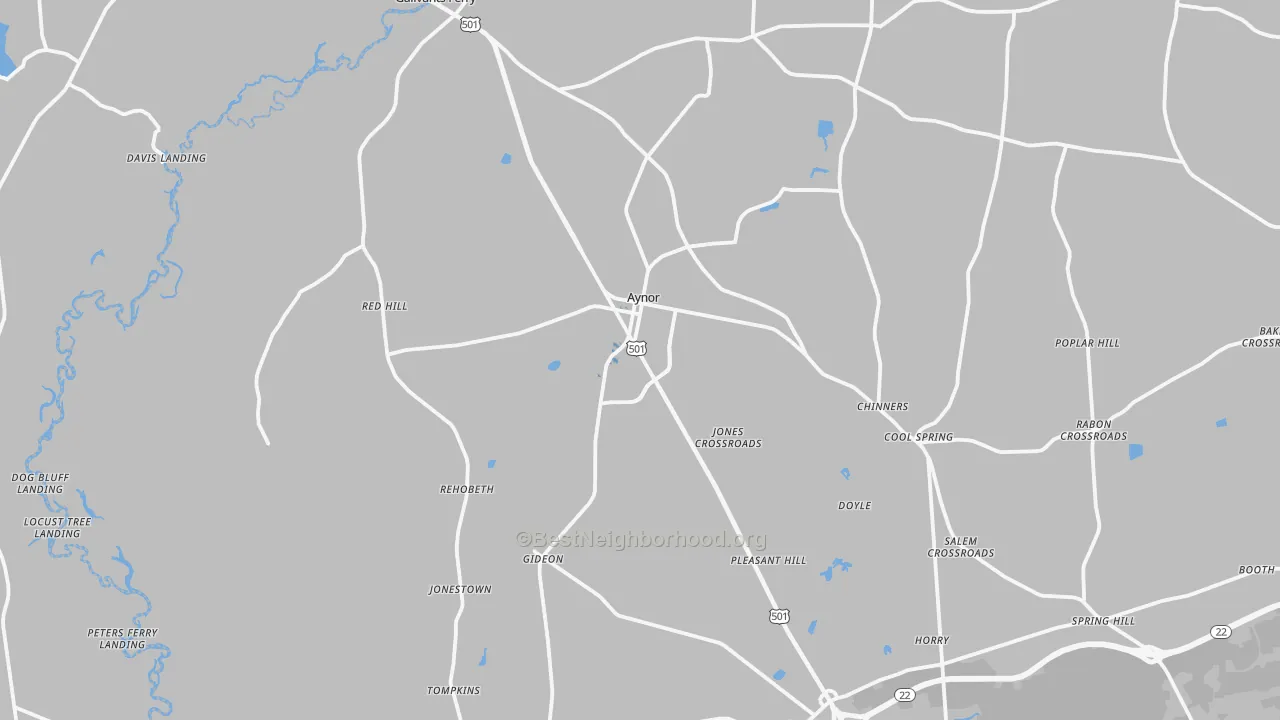 Transit Grade map of Galivants Ferry, SC