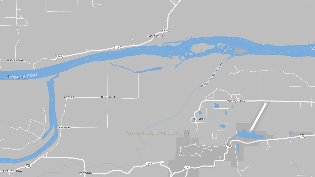 Transit Grade map of Galla Rock, AR