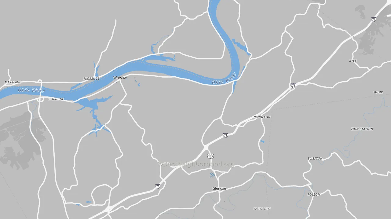 Transit Grade map of Gallatin County, KY