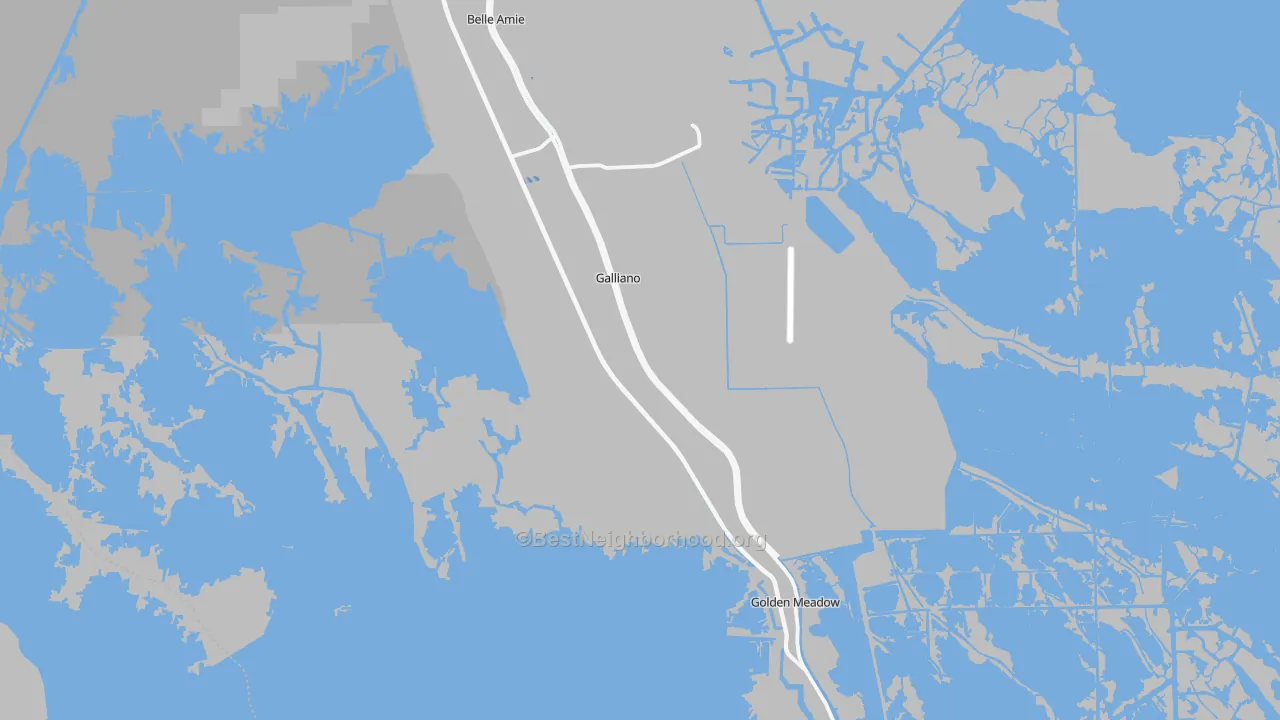 Transit Grade map of Galliano, LA