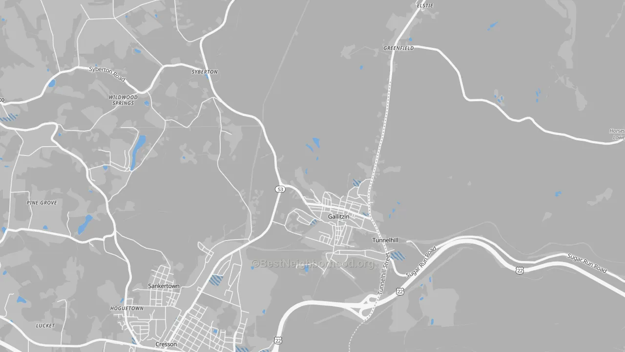 Transit Grade map of Gallitzin, PA