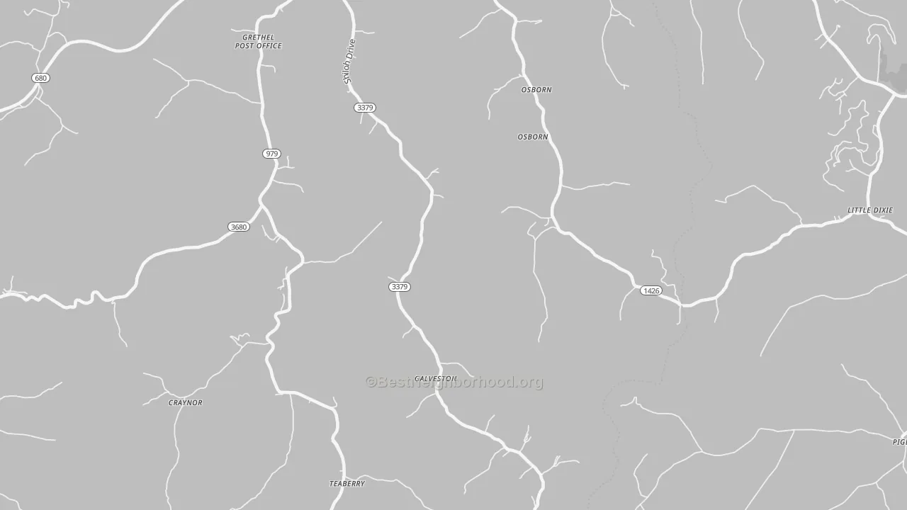 Transit Grade map of Galveston, KY
