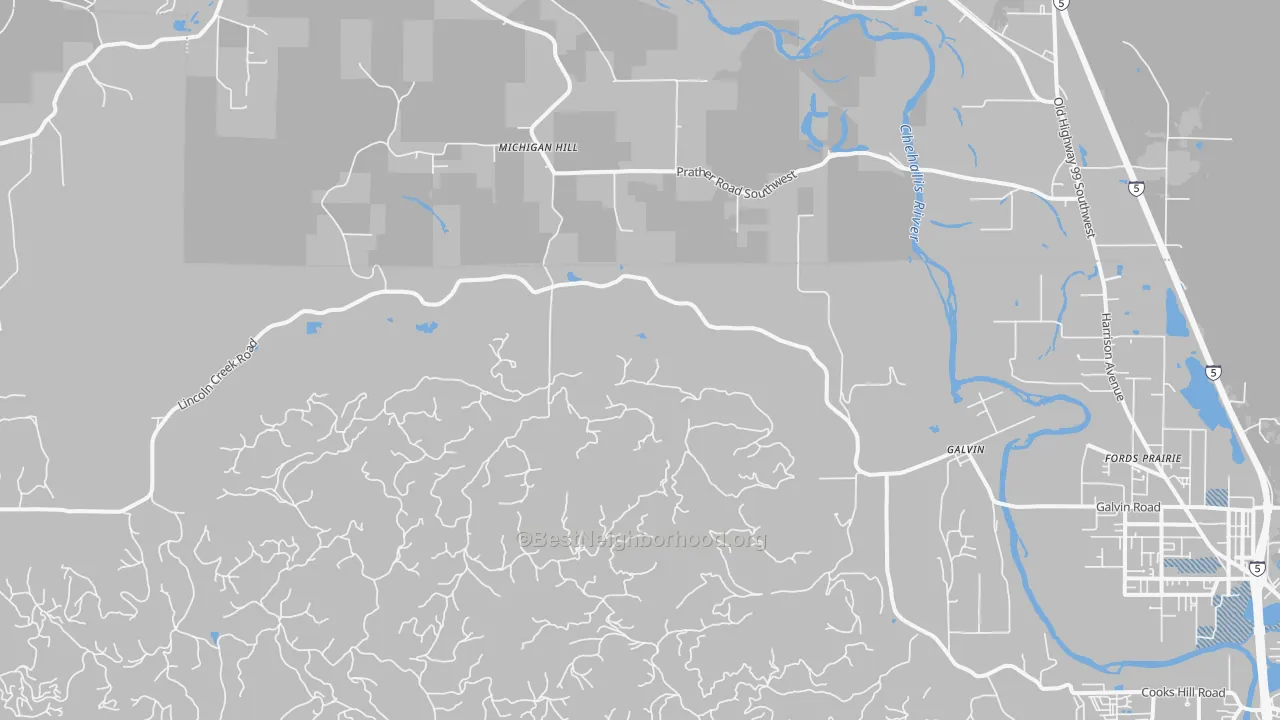 Transit Grade map of Galvin, WA