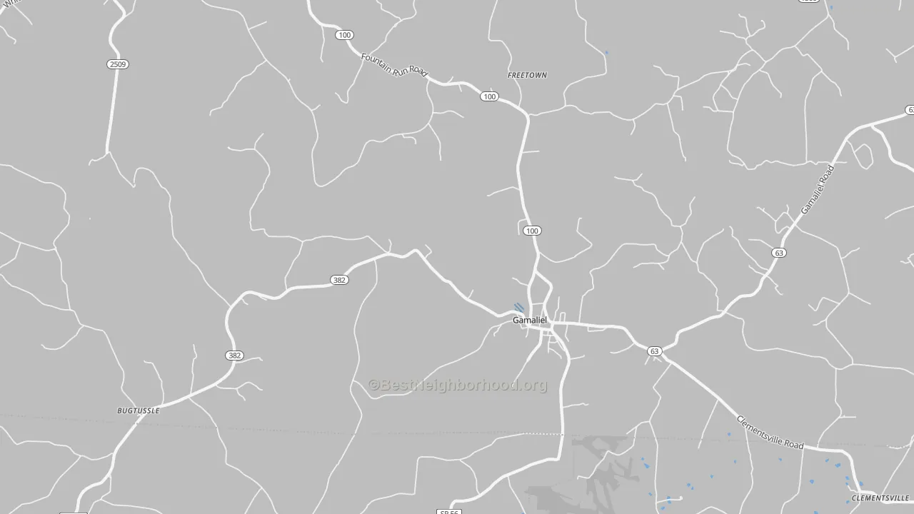 Transit Grade map of Gamaliel, KY