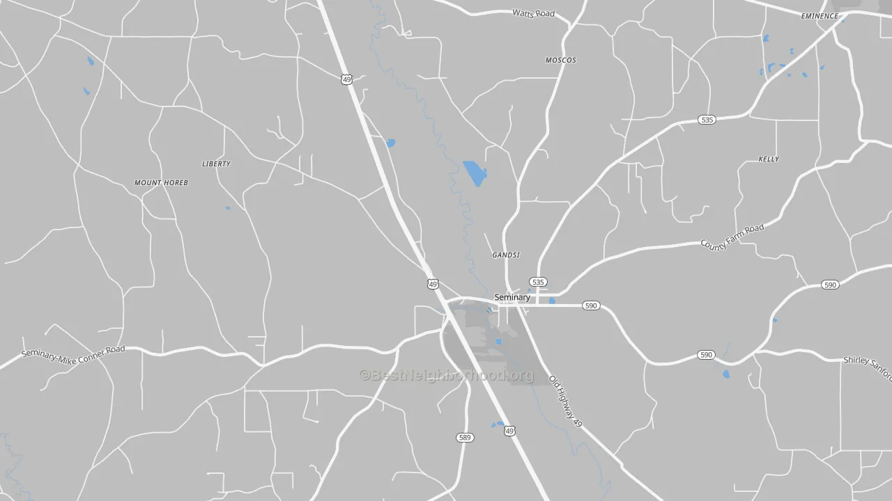 Transit Grade map of Gandsi, MS