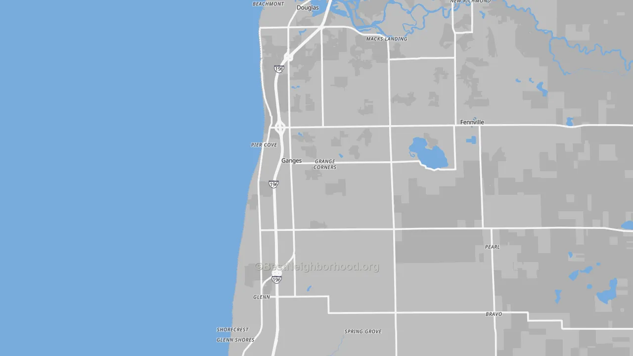 Transit Grade map of Ganges, MI