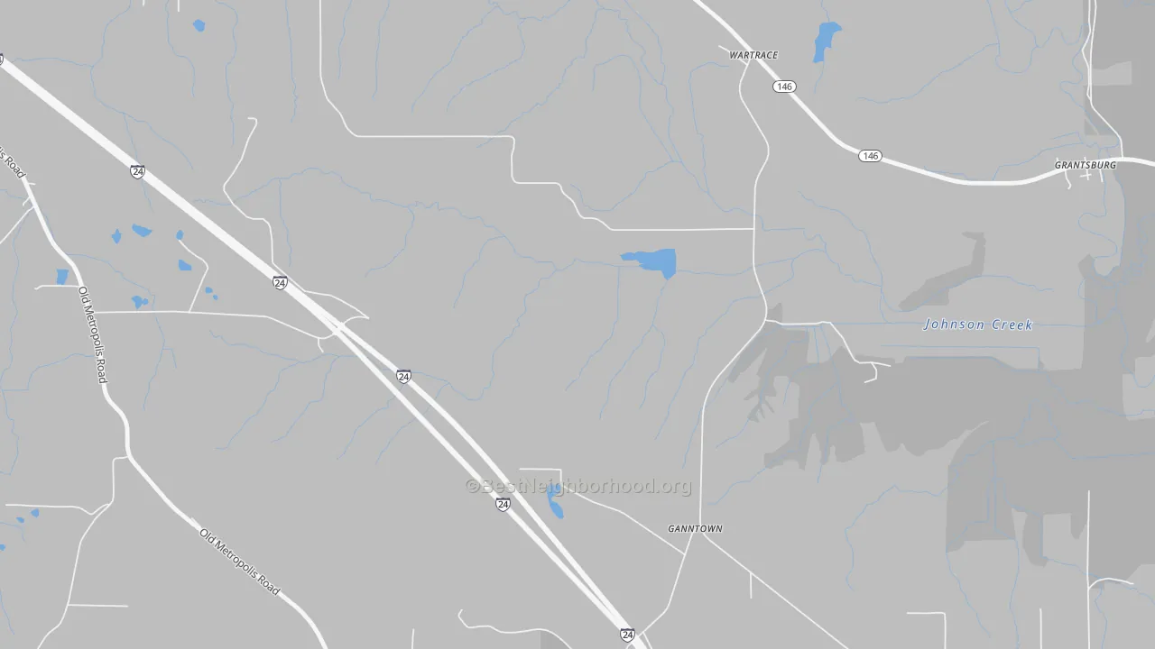 Transit Grade map of Ganntown, IL