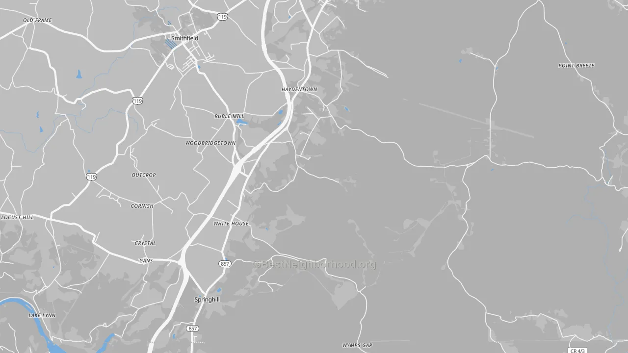 Transit Grade map of Gans, PA