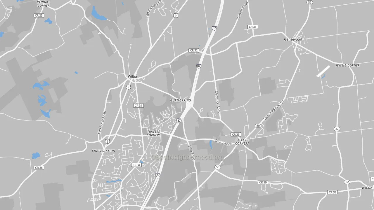 Transit Grade map of Gansevoort, NY